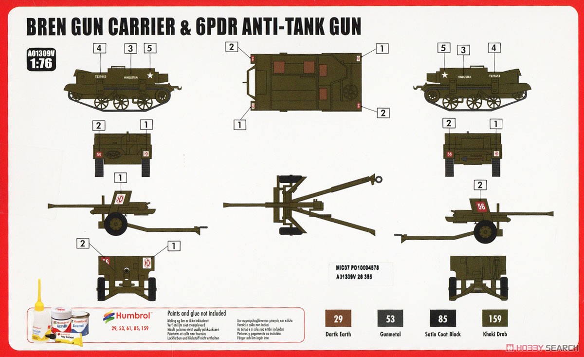 Bren Gun Carrier & 6pdr Anti-Tank (Plastic model) Color1