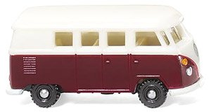 (N) VW T1 バス ワインレッド/ホワイト (VW T1 Bus) (鉄道模型)