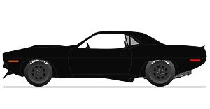 1970 Plymouth Barracuda Street Car - Black (ミニカー)