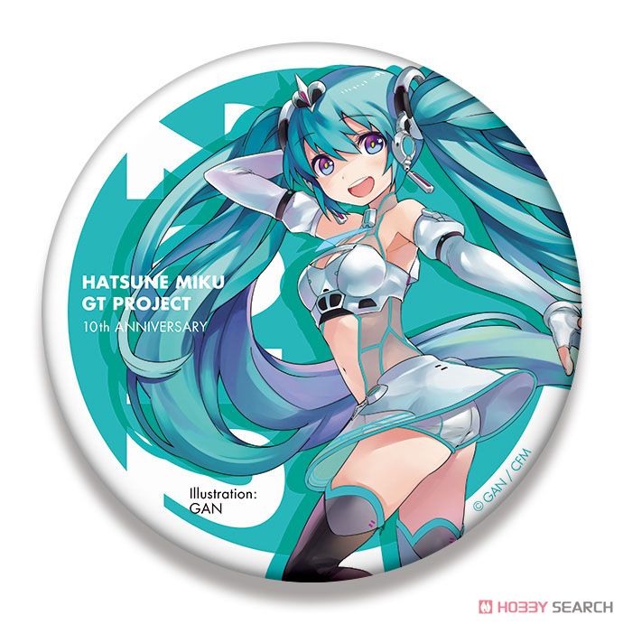 Hatsune Miku Racing Ver. 2012 Big Can Badge 10th Anniversary Design 2 (Anime Toy) Item picture1