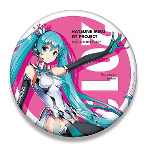 Hatsune Miku Racing Ver. 2013 Big Can Badge 10th Anniversary Design 1 (Anime Toy)