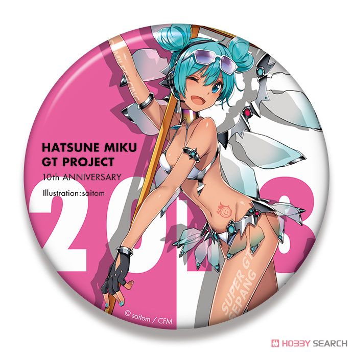 Hatsune Miku Racing Ver. 2013 Big Can Badge 10th Anniversary Design 3 (Anime Toy) Item picture1