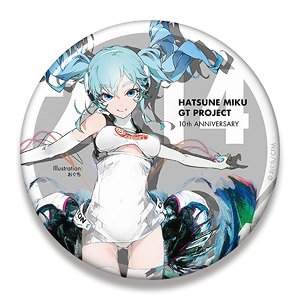 Hatsune Miku Racing Ver. 2014 Big Can Badge 10th Anniversary Design 1 (Anime Toy)