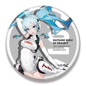 Hatsune Miku Racing Ver. 2014 Big Can Badge 10th Anniversary Design 2 (Anime Toy)