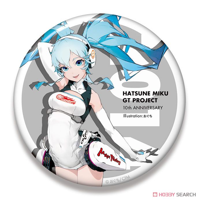 Hatsune Miku Racing Ver. 2014 Big Can Badge 10th Anniversary Design 2 (Anime Toy) Item picture1