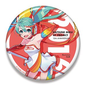 Hatsune Miku Racing Ver. 2016 Big Can Badge 10th Anniversary Design 1 (Anime Toy)