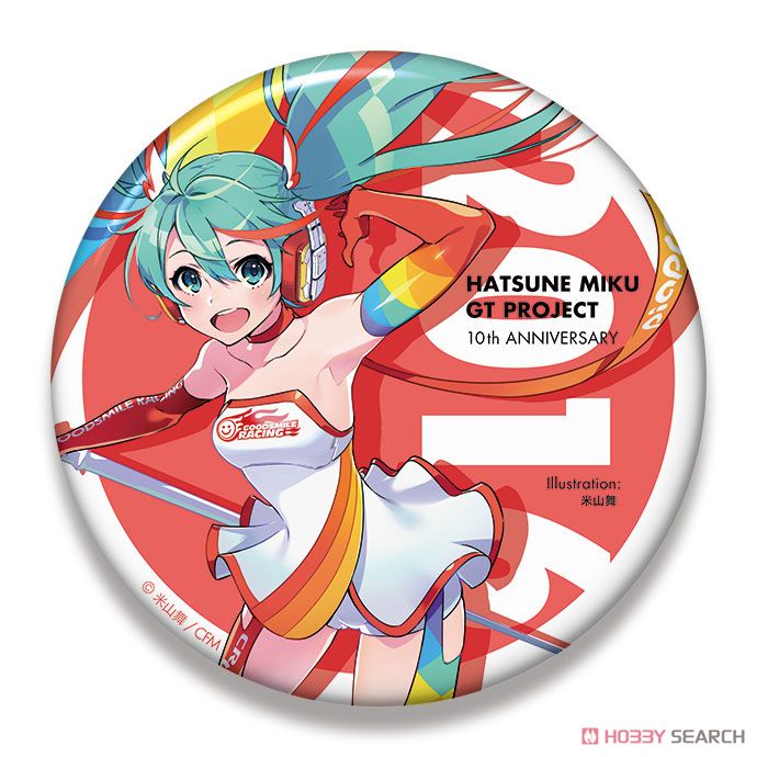 Hatsune Miku Racing Ver. 2016 Big Can Badge 10th Anniversary Design 1 (Anime Toy) Item picture1