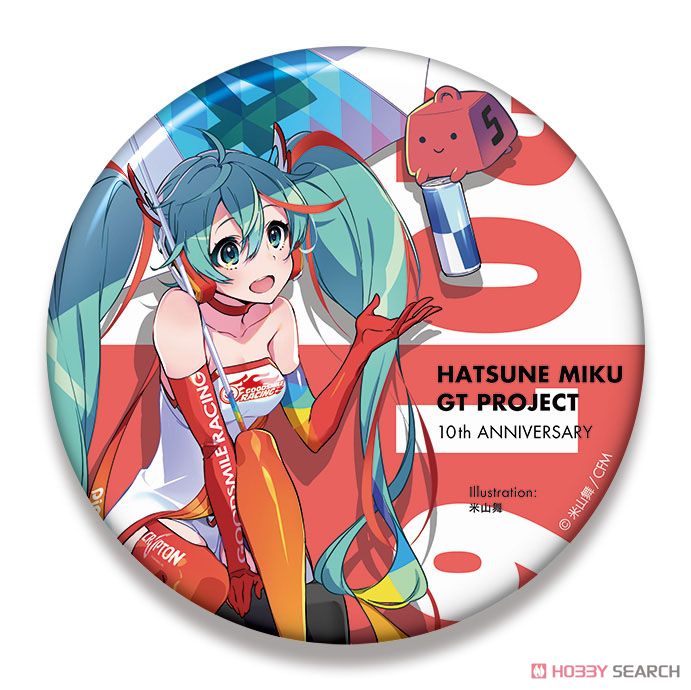 Hatsune Miku Racing Ver. 2016 Big Can Badge 10th Anniversary Design 3 (Anime Toy) Item picture1