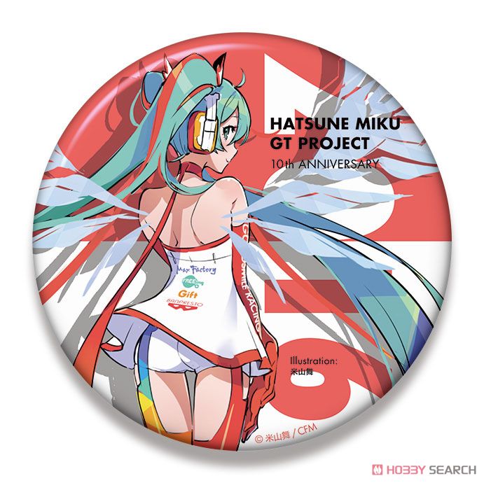 Hatsune Miku Racing Ver. 2016 Big Can Badge 10th Anniversary Design 5 (Anime Toy) Item picture1