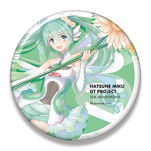 Hatsune Miku Racing Ver. 2017 Big Can Badge 10th Anniversary Design 2 (Anime Toy)