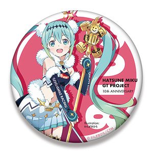 Hatsune Miku Racing Ver. 2018 Big Can Badge 10th Anniversary Design 1 (Anime Toy)