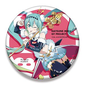Hatsune Miku Racing Ver. 2018 Big Can Badge 10th Anniversary Design 2 (Anime Toy)