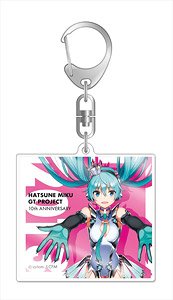 Hatsune Miku Racing Ver. 2013 Acrylic Key Ring 10th Anniversary Design 2 (Anime Toy)