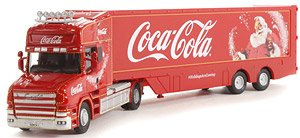 (N) Scania T Cab Box Trailer Coca Cola Xmas (Model Train)