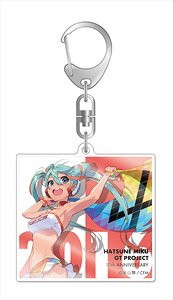 Hatsune Miku Racing Ver. 2016 Acrylic Key Ring 10th Anniversary Design 4 (Anime Toy)