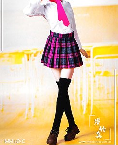 Manmodel 1/6 High School Girl Uniform Set Pink Plaid (Fashion Doll)