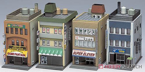3-story Business Buildings (4 Pieces) (Unassembled Kit) (Model Train) Other picture1