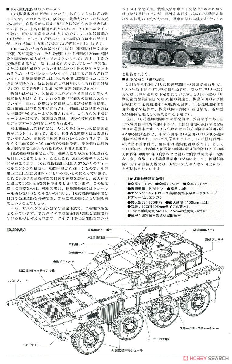 陸上自衛隊 16式機動戦闘車 (プラモデル) 解説2