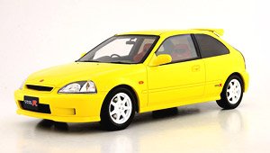 Honda Civic Type R (EK9) (Yellow) (Diecast Car)