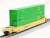 Gunderson MAXI-IV Double Stack Car TTX New Logo #DTTX765496 (with EMP 53 Feet Green Containers) (3-Car Set) (Model Train) Item picture2