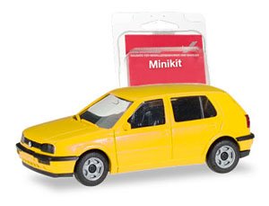 (HO) ミニキット VW ゴルフ III イエロー (鉄道模型)