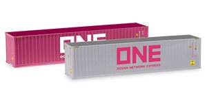 (HO) コンテナセット 2x40 ft. `ONE/ONE` (鉄道模型)