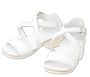 50 Cross Strap Sandal (White) (Fashion Doll)