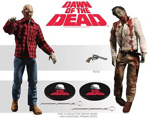 ONE:12 Collective/ Zombie Dawn of the Dead: Fly Boy & Pride Shirt Zombies 1/12 Action Figure Box Set (Completed)