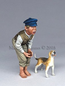Village Children and Dogs (Plastic model)