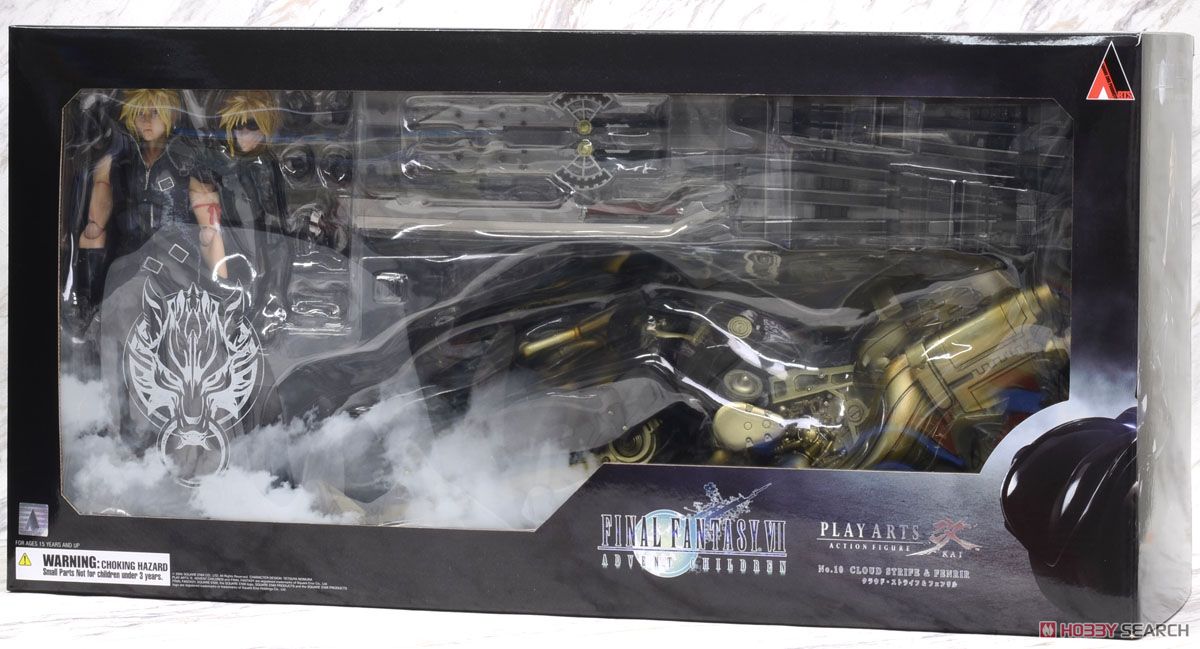 Final Fantasy VII Advent Children Play Arts Kai Cloud Strife & Fenrir (Completed) Package1