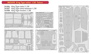 Big Ed Parts Set for King Tiger Initial Production Porsche Turret (for Takom) (Plastic model)