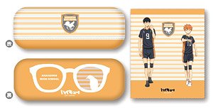 Haikyu!! Glasses Case & Cloth Set [Karasuno High School] (Anime Toy)