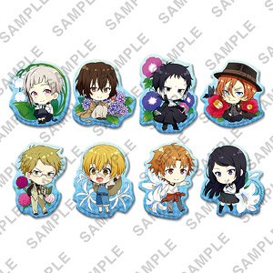 Bungo Stray Dogs Clear Clip Badge Summer Flower (Set of 8) (Anime Toy)