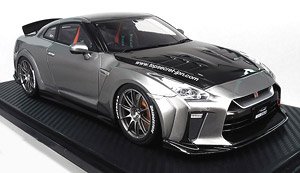 Top Secret GT-R (R35) Gun Metallic (Diecast Car)