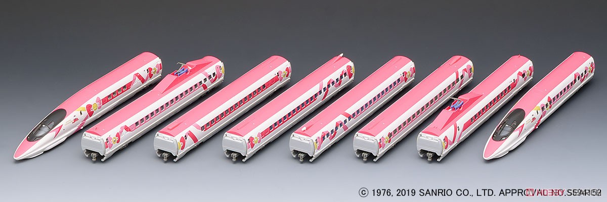 JR 500-7000系 山陽新幹線 (ハローキティ新幹線) セット (8両セット) (鉄道模型) 商品画像1