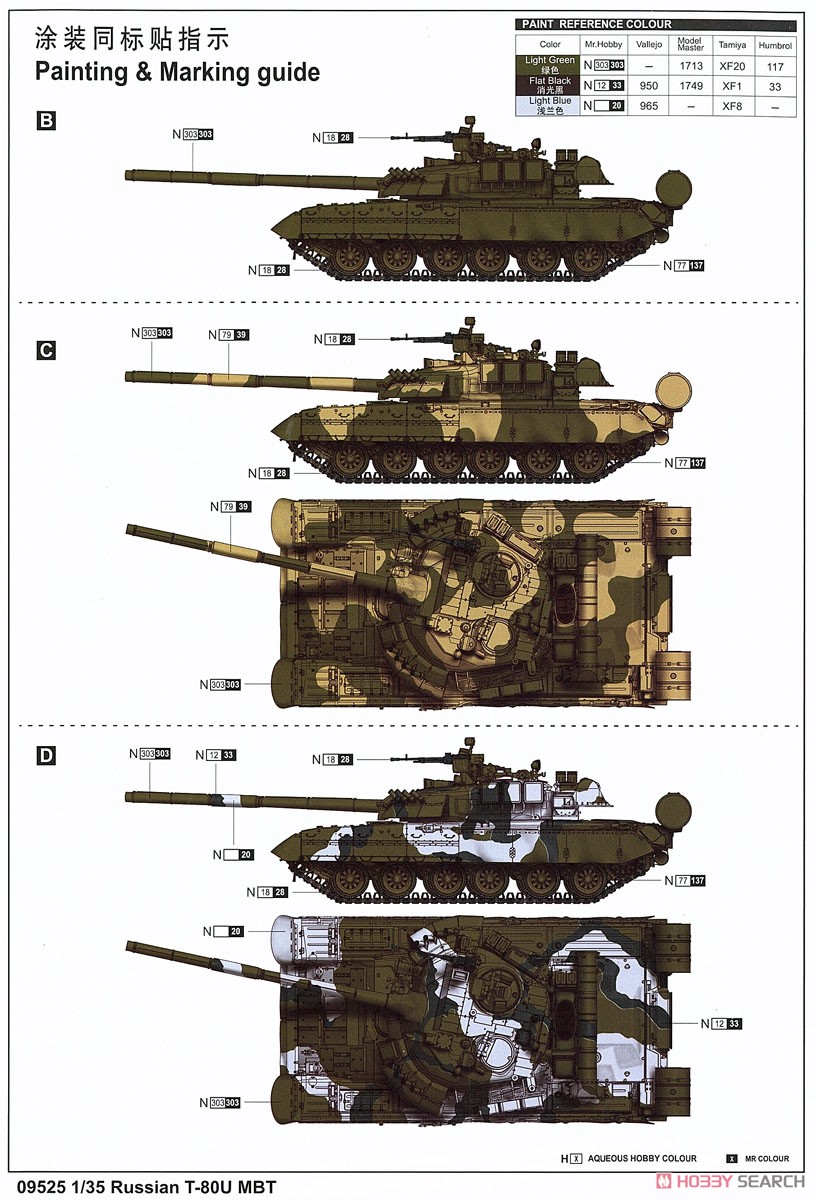 Russian T-80U Main Tank (Plastic model) 塗装4 Modal
