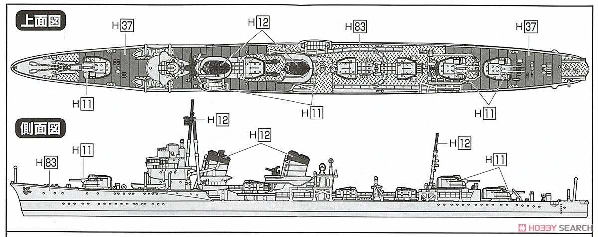 特型駆逐艦II型A 「曙」 (プラモデル) 塗装2