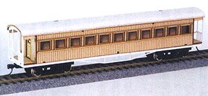 1/80(HO) Wooden Passenger Car (Deck Open) Kit (F-Series) (Unassembled Kit) (Model Train)