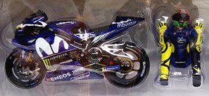 ヤマハ YZR-M1 `MOVISTAR YAMAHA` バレンティーノ・ロッシ ムジェロGP 2018 ポール・ポジション フィギュア付 (ミニカー)