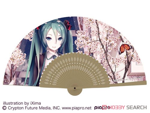 Hatsune Miku Cherry Blossoms Folding Fan (Anime Toy) Item picture1