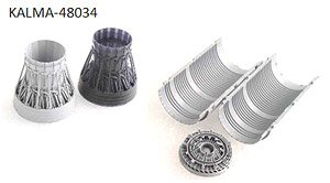 F-15 C/D/E/K P&W Exhaust Nozzle&AfterBurner Set (Closed) (for Academy Revell GWH) (Plastic model)
