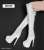 1/6 High-heeled Boots for Women White (Fashion Doll) Other picture1