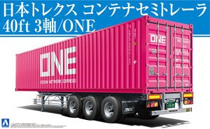 日本トレクス コンテナセミトレーラ40ft 3 軸/ONE ジャパン (プラモデル)