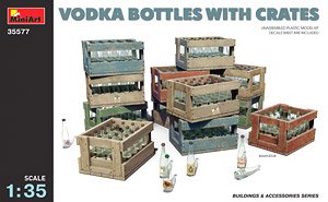 Vodka Bottles With Crates (Plastic model)