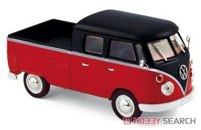 VW T1 ダブルキャビン 1961 レッド/ブラック (ミニカー) 商品画像1