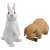 アニア AS-34 ウサギ 日本白色種 & ロップイヤー (動物フィギュア) 商品画像1