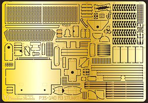 Photo-Etched Parts for M3 Stuart (for Tamiya MM35360, MM35042) (Plastic model)