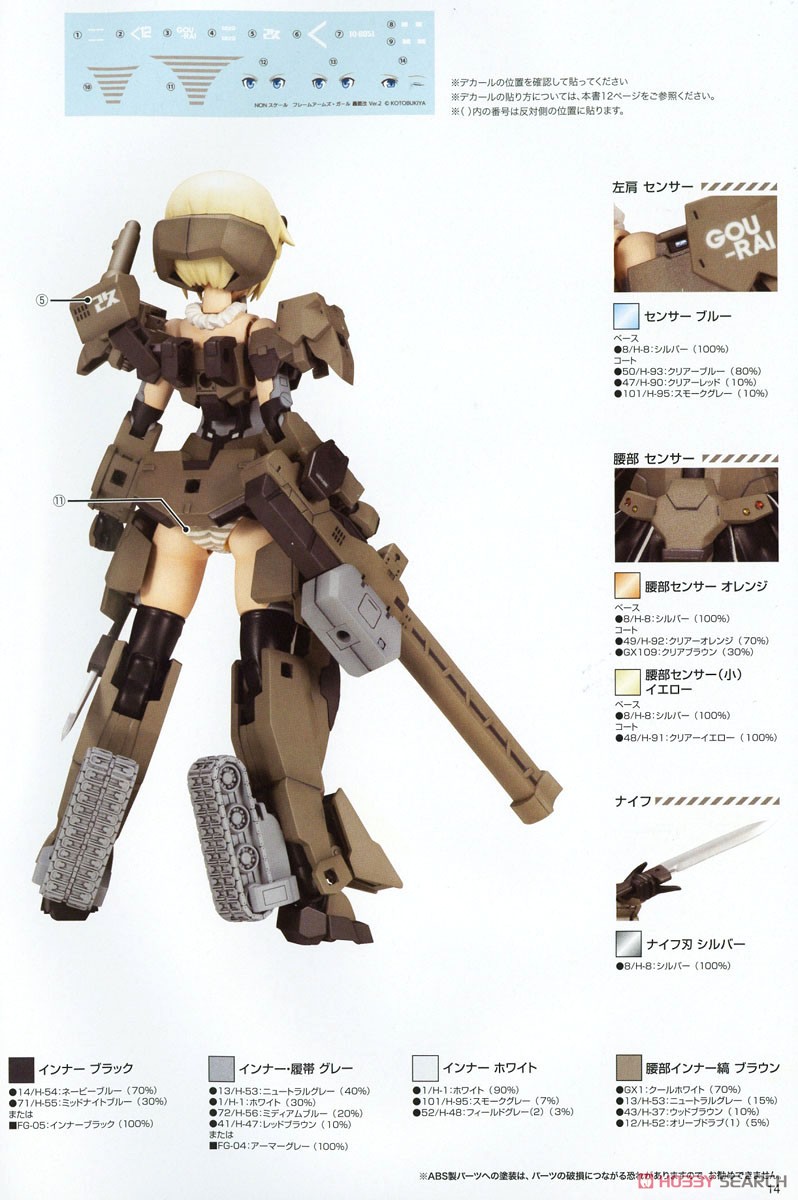 フレームアームズ・ガール 轟雷改 Ver.2 (プラモデル) 塗装2