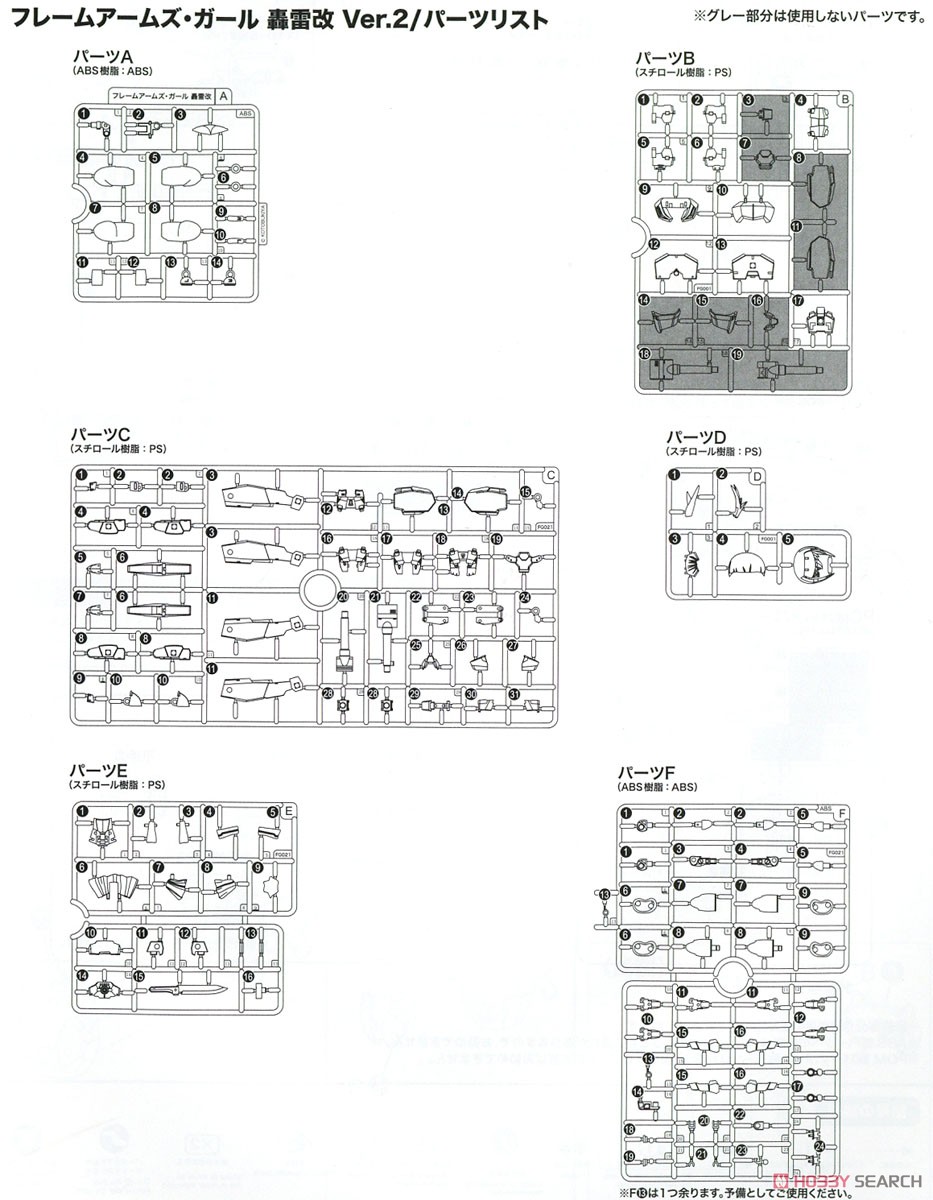 フレームアームズ・ガール 轟雷改 Ver.2 (プラモデル) 設計図8