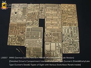 Photo-Etched Parts for WWII German Sd.Kfz.10/5 2cm Flak 38 (for Dragon DR6676) (Plastic model)